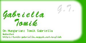 gabriella tomik business card